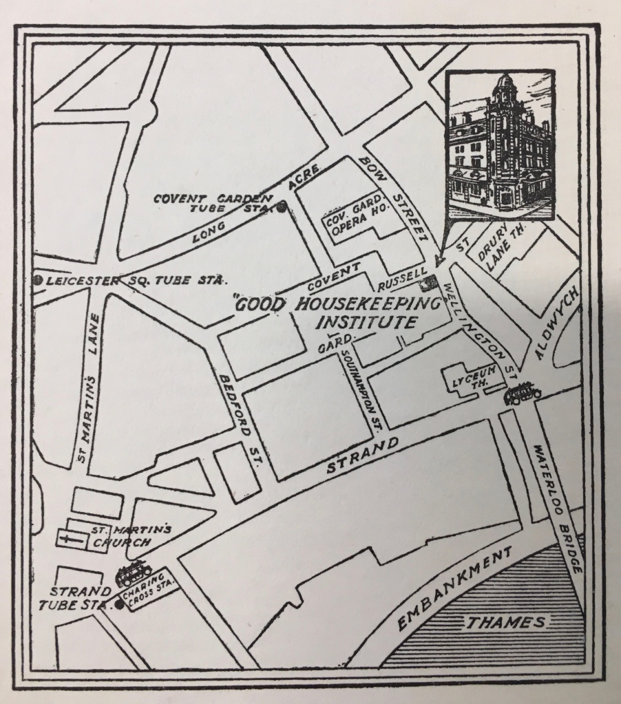 A map showing the Good Housekeeping Institute.